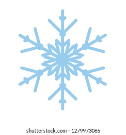 Snowflake winter new year blue art symbol icon