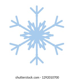 Snowflake winter new year blue art symbol icon