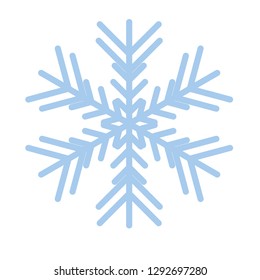 Snowflake winter new year blue art symbol icon