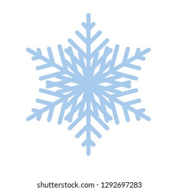 Snowflake winter new year blue art symbol icon