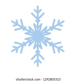 Snowflake winter new year blue art symbol icon