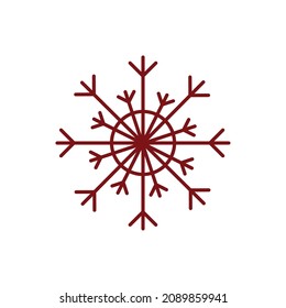 snowflake winter season icon linear