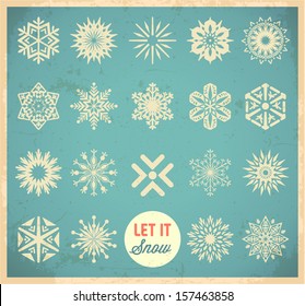 Snowflake Winter Set. Vector