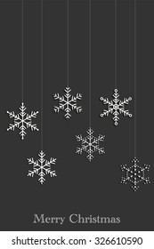 Snowflake winter set vector illustration
