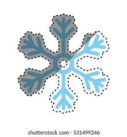 snowflake winter snow icon vector illustration graphic design
