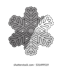 snowflake winter snow icon vector illustration graphic design