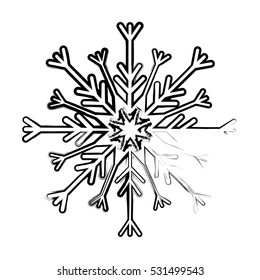 snowflake winter snow icon vector illustration graphic design