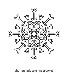 snowflake winter snow icon vector illustration graphic design