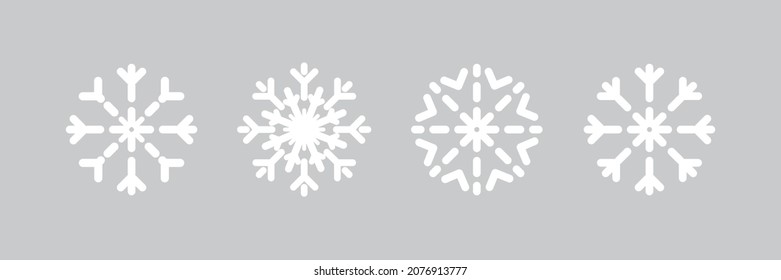 Snowflake. Winter Snowflakes different shapes. Snowflakes vector icons. Snowflake template. Vector illustration