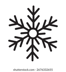 Snowflake winter. Snowflakes icon. Black snowflakes, winter vector illustration. Vector Illustration. Vector illustration Snowflakes Christmas design. White background. Black snowflake icon. Isolated.