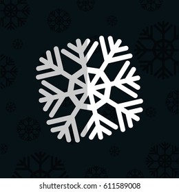 Snowflake winter symbol