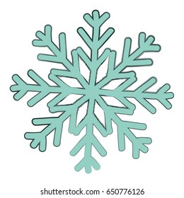 Snowflake winter symbol