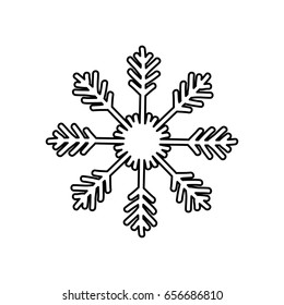 Snowflake winter symbol