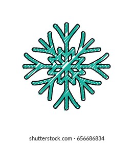 Snowflake winter symbol