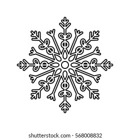 Snowflake winter symbol icon vector illustration graphic design