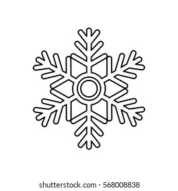 Snowflake winter symbol icon vector illustration graphic design