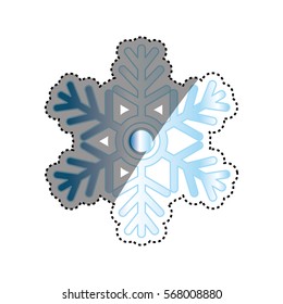 Snowflake winter symbol icon vector illustration graphic design