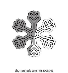 Snowflake winter symbol icon vector illustration graphic design