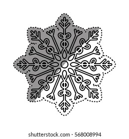 Snowflake winter symbol icon vector illustration graphic design