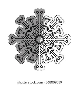 Snowflake winter symbol icon vector illustration graphic design