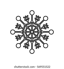 Snowflake winter symbol icon vector illustration graphic design