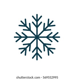 Snowflake winter symbol icon vector illustration graphic design