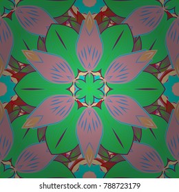 Snowflake winter. Symbol of winter. Vector illustration. Isolated watercolor snowflakes on colorful background.