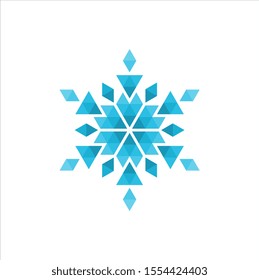Snowflake winter vector icon 3d