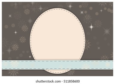 snowflake winter vintage background in blue beige and brown tones for creating backgrounds for websites, t-shirts, postcards, invitations, gift wrapping, mugs
