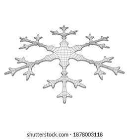 Ilustración vectorial de malla baja de malla de serpentín.