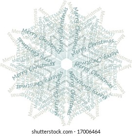 snowflake from words "Merry Christmas!"