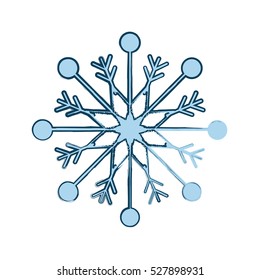 snowflake xmas winter icon vector illustration graphic design