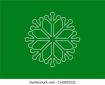 snowflake,background green color 