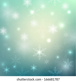 Snowflakes abstract background - eps10