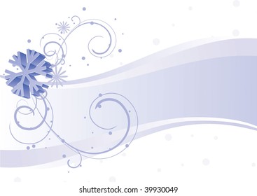 snowflakes abstract vector blue backdrop