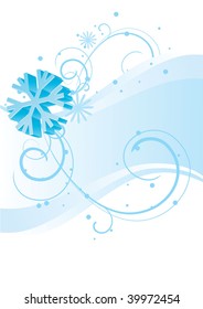 snowflakes abstract vector blue backdrop