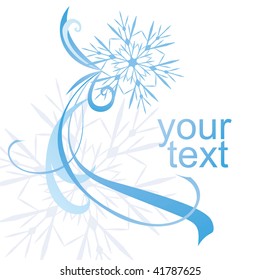 snowflakes abstract vector blue backdrop