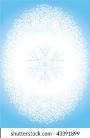 snowflakes abstract vector blue backdrop