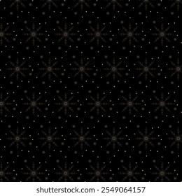 Snowflakes background. Black snowflakes background. Vector illustration. Holidays greeting, postcard.