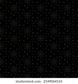 Snowflakes background. Black snowflakes background. Vector illustration. Holidays greeting, postcard.