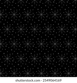 Snowflakes background. Black snowflakes background. Vector illustration. Holidays greeting, postcard.