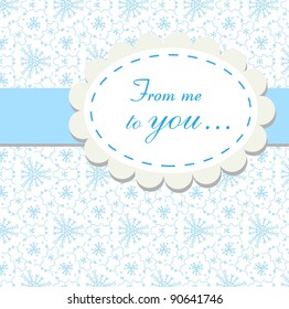 Snowflakes background card/invitation