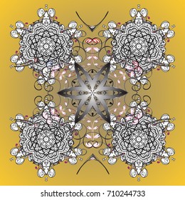 Snowflakes. Background. Christmas cute background with snowflakes abstract background. Holiday design for Christmas and New Year fashion prints. Vector illustration.