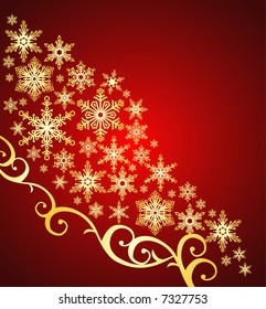 fondo de copos de nieve / adorno de navidad / vector