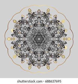 Snowflakes. Background. Christmas pattern with snowflakes abstract background. Holiday design for Christmas and New Year fashion prints. Vector illustration.
