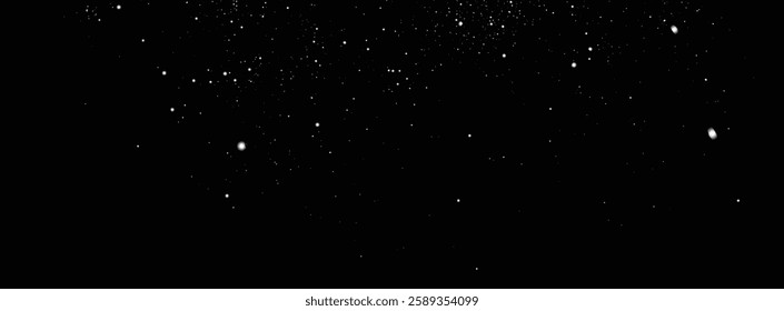 Snowflakes background. Falling snow editable vector background