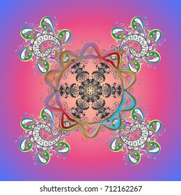 Snowflakes background. Snowflakes pattern. Abstract snowflakes isolated on background. Snowflake ornamental pattern. Vector illustration.