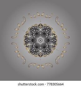 Snowflakes background. Snowflakes pattern. Snowflake ornamental pattern. Vector illustration. Flat design with abstract snowflakes isolated on background.