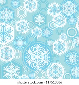 Snowflakes Background Pattern. Vector