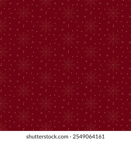 Snowflakes background. Red snowflakes background. Vector illustration. Holidays greeting, postcard.